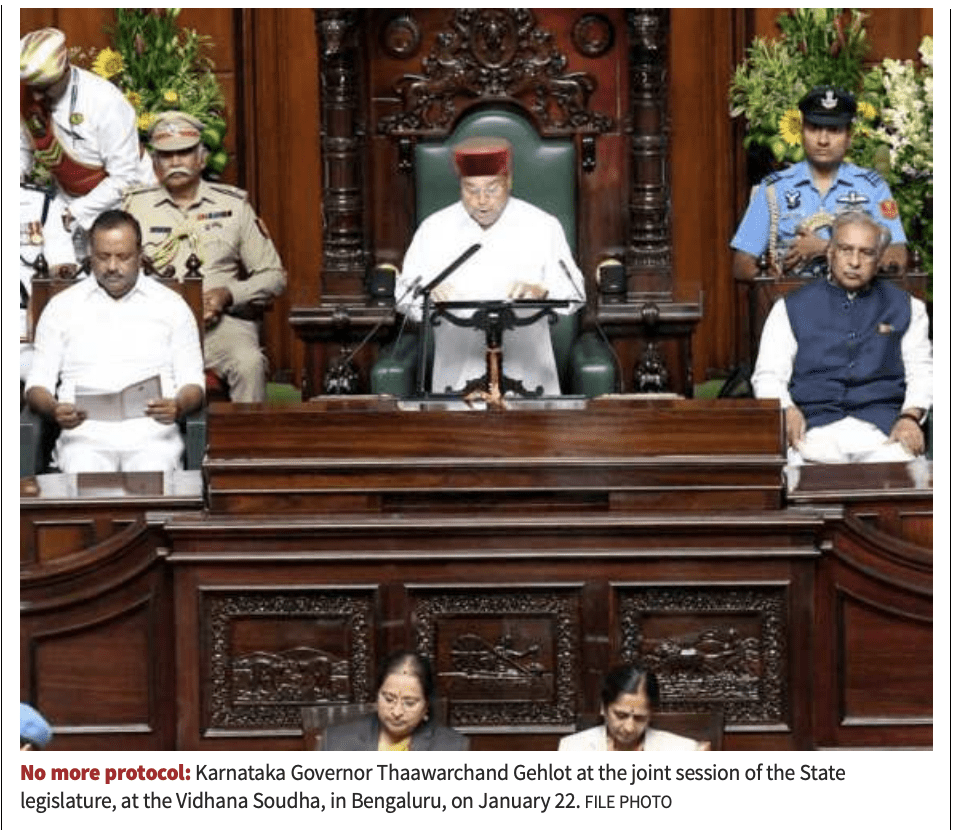 Governor’s address issues